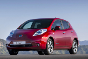 Red 2013 Nissan Leaf